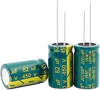 Accessori elettronici Kit condensatore 20PCS-100PCS / lot 450V 82UF 18 * 30MM Condensatore elettrolitico in alluminio ad alta frequenza a bassa impedenza Condensatori 82uf 450v Dispositivi elettronici