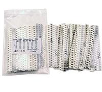 Accessori elettronici Kit condensatore 320PCS 720PCS 2500PCS 0603 0805 1206 Kit condensatore SMD Kit assortiti 16/36/50Valori condensatori 10PF-22UF Dispositivi elettronici (Size : 0603 320PCS 16Valu