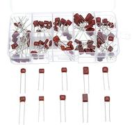 Accessori elettronici Kit di condensatori 100 pz/lotto 10nF ~ 470nF Condensatori Film di Poliestere Metallizzato Assortimento di Campioni di Alta Precisione e Stabilità Condensatori CBB Set di condens