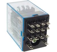 Accessori elettronici Relè 1PCS LED MY4 Relè for uso generale 4pdt, 14pin Relais AC 12V 24V 36V 48V 110V 220V 380V MY4NJ Interruttore del relè Parti e ricambi(Size:AC 220V)