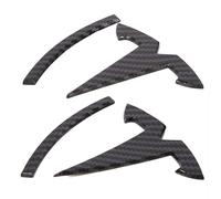 Accessori emblema per Tesla Model 3 bagagliaio anteriore posteriore logo cover adesivo distintivo decalcomanie (nero, motivo fibra di carbonio)