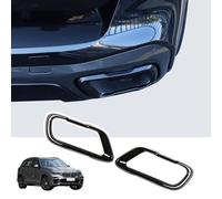Accessori esterni in acciaio inox Scarico Tubo di Scarico Decorazione Telaio Trim Per X5 G05 X7 G07 2019-2021 M Sport Versione Accessori Auto (Nero)