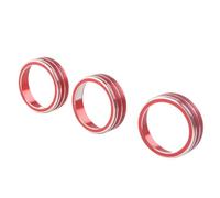accessori estetici auto Compatibile Con Per Passat B8 2017-2019 Per Atlas 2018-2021 Per T-ROC 2017-2019 3pcs Copertura Manopola Controllo Clima A/C(Red)