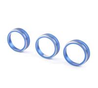 accessori estetici auto Compatibile Con Per Passat B8 2017-2019 Per Atlas 2018-2021 Per T-ROC 2017-2019 3pcs Copertura Manopola Controllo Clima A/C(Blue)