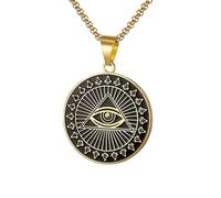 Accessori Eye of Horus Necklace for Men Women, Punk Rock Tutti vedono la collana per gli occhi - Occhio unisex di collana RA, occhio di Horus Pendant Illuminati Collana per Halloween Christmas