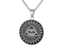 Accessori Eye of Horus Necklace for Men Women, Punk Rock Tutti vedono la collana per gli occhi - Occhio unisex di collana RA, occhio di Horus Pendant Illuminati Collana per Halloween Christmas