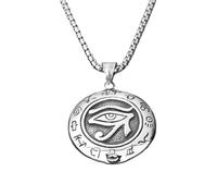 Accessori Eye of Horus Necklace for Men Women, Punk Rock Tutti vedono la collana per gli occhi - Occhio unisex di collana RA, occhio di Horus Pendant Illuminati Collana per Halloween Christmas