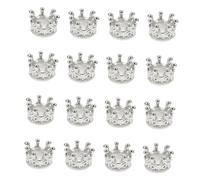 Accessori fai da te Ciondolo per la creazione di gioielli, ciondolo decorativo fascino massa, mini corona, ciondolo in miniatura, in lega di argento, 1X1cmx3pcs, lega, lega
