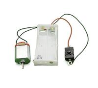 Accessori fai da te Mini motore elettrico Mini piccola macchina con interruttore e vano batteria, piccolo motore elettrico 3v CC Motore 130 CC Motori elettrici for ventole Magnete permanente CC 3v Mot