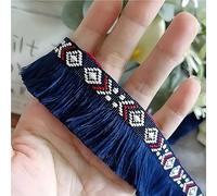 accessori fatti a mano DIY, decalcomanie da cucito 3cm Lace Trim Fabric Tassel Fringe Edging Ribbon for Clothes Curtain Blanket Hammock Umbrella Decor Sewing (Navy Blue,10 Meters)