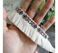 accessori fatti a mano DIY, decalcomanie da cucito 3cm Lace Trim Fabric Tassel Fringe Edging Ribbon for Clothes Curtain Blanket Hammock Umbrella Decor Sewing (White,5 Meters)