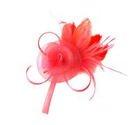 Accessori Fermaglio per capelli a forma di rosa, fascinator in sinamay, spilla e fermaglio per capelli adatto per ragazze, donne, signore (K)