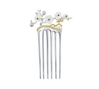 Accessori for capelli, bastoncini e forchette for capelli, pettine for capelli con perle vintage, forcina for capelli cinese in argento S925, bastoncini for capelli decorati in cristallo di prugna, gi