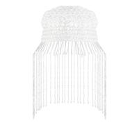 Accessori for capelli con perle da sposa, fascia for capelli fatta a mano, nappa cava, copricapo for la fronte, catena for la testa, berretto di lusso for donna(Style 1)