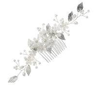 Accessori for capelli fatti a mano, pettine for capelli con perle, copricapo for abiti da banchetto, foglie e fiori
