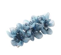 Accessori for capelli in filato di seta tridimensionale, fermaglio for capelli in cristallo, fermaglio a molla tutto abbinato, fermaglio for la parte superiore del fiore(Lightblue)