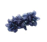 Accessori for capelli in filato di seta tridimensionale, fermaglio for capelli in cristallo, fermaglio a molla tutto abbinato, fermaglio for la parte superiore del fiore(navy Blue)