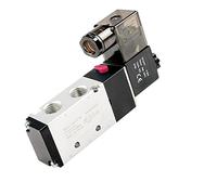 Accessori for compressore, raccordo for elettrovalvola pneumatica a bobina singola, 2 posizioni, 5 vie 4V210-08 12V 24V 110V 220V 1 pz.(Ac220,With-6mm-Fitting)