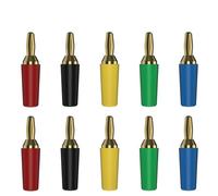 Accessori for connettori elettrici a banana placcati in oro da 10 pezzi da 2,5 mm con spina a banana Q.10007(5 colors x 2)
