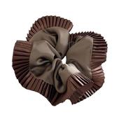 Accessori for copricapo con fascia for capelli testurizzata, intestino crasso, drappo di fiori, testa bordo pieghettato(04- Coffee color)