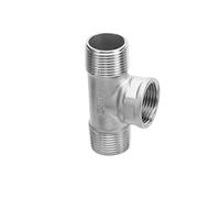 Accessori for giunti for tubi dell'acqua filettati a tre vie, esterni e interni, in acciaio inossidabile 304, 6 minuti, 1 pollice