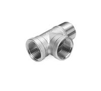 Accessori for giunti for tubi dell'acqua filettati a tre vie, esterni e interni, in acciaio inossidabile 304, 6 minuti, 1 pollice