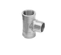 Accessori for giunti for tubi dell'acqua filettati a tre vie interni ed esterni in acciaio inossidabile 304 6 minuti 1 pollice