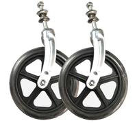 Accessori for la ruota anteriore della sedia a rotelle, staffa del volante, cuscinetto della forcella anteriore della ruota, set completo di ruote universali for pneumatici pieni da 7 pollici.(Size:Bl