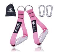 Accessori for l'allenamento con impugnatura in lega di alluminio, for palestra, con manici in metallo for impieghi gravosi e fascia di resistenza(Hook pink)