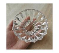 Accessori for l'illuminazione del vassoio decorativo del disco del lampadario a bracci di vetro Foro centrale in D125/D150/D180mm(D125mm transparent,D180mm)