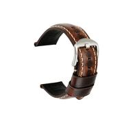 Accessori for orologi con cinturino cinturino 20mm 22mm 24mm Cinturino vintage in pelle di mucca adatto for cinturino Panerai Fossil (Color : Dark Brown S, Size : 20mm)