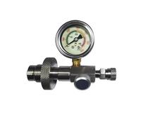 Accessori for palline morbide for pittura ad aria CO2 DIN G5/8 Connect Fill Station Adattatore di ricarica for riempimento Manometro in acciaio inossidabile(No Hose Female QD)