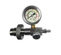Accessori for palline morbide for pittura ad aria CO2 DIN G5/8 Connect Fill Station Adattatore di ricarica for riempimento Manometro in acciaio inossidabile(No Hose Male QD)