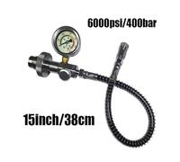 Accessori for palline morbide for pittura ad aria CO2 DIN G5/8 Connect Fill Station Adattatore di ricarica for riempimento Manometro in acciaio inossidabile(15inch Hose)