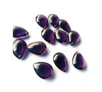 Accessori for perline pendenti in cristallo decorativo con gocce di vetro liscio da 10 pezzi da 28 mm(Violet)