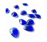 Accessori for perline pendenti in cristallo decorativo con gocce di vetro liscio da 10 pezzi da 28 mm(Blue)
