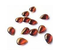 Accessori for perline pendenti in cristallo decorativo con gocce di vetro liscio da 10 pezzi da 28 mm(Brown)