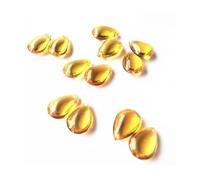 Accessori for perline pendenti in cristallo decorativo con gocce di vetro liscio da 10 pezzi da 28 mm(Gold)