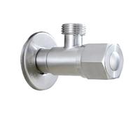 Accessori for rubinetti con valvola triangolare ad apertura rapida for bagno in acciaio inossidabile, valvola angolare a due vie, filettatura G1/2, ingresso acqua(A-one outlet)