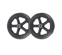 Accessori for ruote for sedie a rotelle manuali da 6 pollici, 7 pollici, 8 pollici, un paio di pneumatici pieni, facili e convenienti(Black,7 inches)