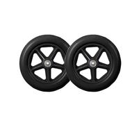 Accessori for ruote for sedie a rotelle manuali da 6 pollici, 7 pollici, 8 pollici, un paio di pneumatici pieni, facili e convenienti(Black,8 inches)