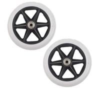 Accessori for sedie a rotelle, ruota anteriore con cuscinetti, set completo, una coppia di ruote da 6 pollici, 7 pollici, 8 pollici, ruote piene, ruote universali, ruote anteriori piccole.(Color:Gray,