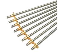Accessori for stampanti 3D Vite di comando trapezoidale + dado, 1 pz T8 for stampante 3D, passo 2 mm, lunghezza 4 mm, asta trapezoidale da 80 mm a 500 mm con dado in rame(280mm)