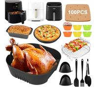 Accessori friggitrice ad aria calda per Philips Essential XL 6,2L HD9270/90, Philips 5000 Serie XXL HD9285/90, Cosori 4,7L, riutilizzabili, senza BPA, sostituisce carta da forno, Airfryer Accessori