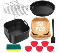 Accessori Friggitrice ad Aria per Philips 5000/3000 Serie L 4.1L (HD9255, HD9252, HD9200), Teglie Silicone Friggitrice ad Aria riutilizzabile per Philips Essential 4,1L, Accessori Airfryer senza BPA