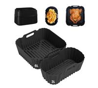 Accessori Friggitrice ad Aria, per Philips Dual Basket Airfryer serie NA350-3000 6L/3L, inserti Airfryer, riutilizzabili al posto della carta pergamena per Airfryer