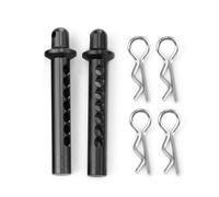 Accessori Giocattoli Rc Per Axial Per SCX10 II 90046 1/10 1 Coppia Anteriore Alluminio Corpo Post Monti Auto Borsette Con R Pinze Fissaggio Colonna RC Crawler(Black)