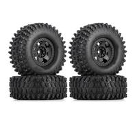Accessori Giocattoli Rc Per Axial Per TRX6 KM5 Per Rock 1/8 4PCS 130mm 2. "Pneumatici Off Road Gomma Ruote Fuoristrada Bilancia Tutti RC Crawler Sostituire(Black)