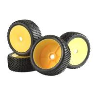Accessori Giocattoli Rc Per HPI Per Hsp Bazooka Camper Per Kyosho Per Zd Per Hongnuo 1/8 4PCS Pneumatici Ruota 17mm Mozzi Esagonali RC Auto 4WD Per Nitro Off Road(Yellow)