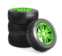 Accessori Giocattoli Rc Per Kyosho MP10 Per Buggy 4WD Per HSP Aton Per Hongnor 1/8 4PCS Ruote Off Road Pneumatici Ruota Con 17mm Hex RC Auto Aggiornamento(Green)